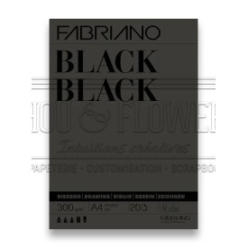 bloc black black de Fabriano 21x29.7 cm