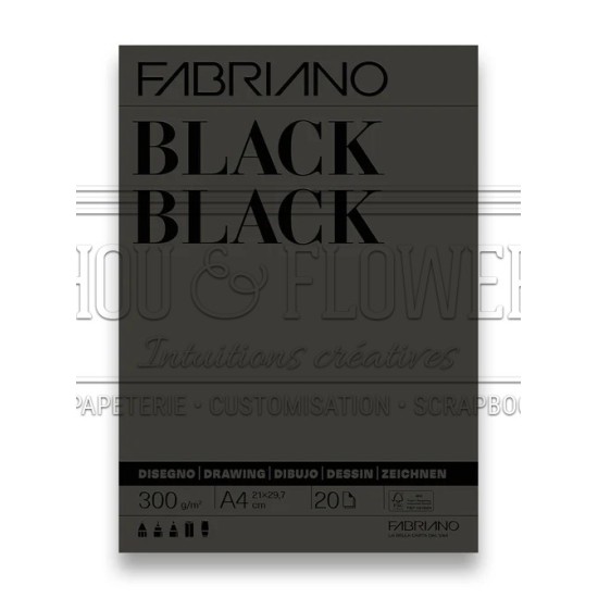 bloc black black de Fabriano 21x29.7 cm