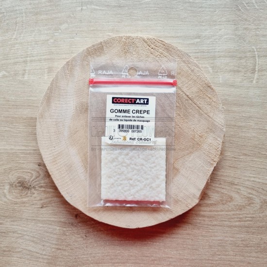 gomme crepe pour enlever les tâches de colle ou liquide de masquage