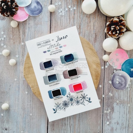 kit aquarelle en collaboration avec Isaro pour la collection Altitude