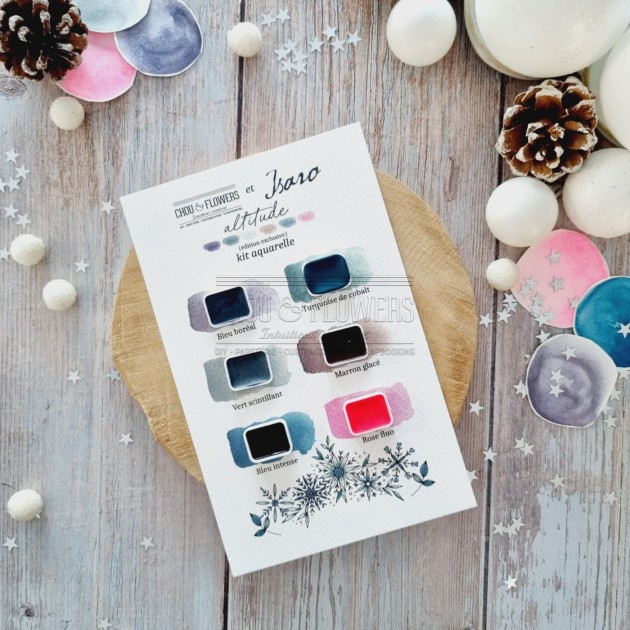 kit aquarelle en collaboration avec Isaro pour la collection Altitude