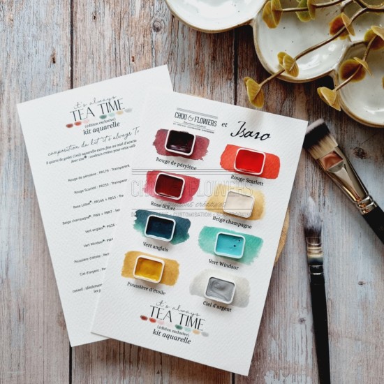 kit aquarelle pour la collection it's always tea time
