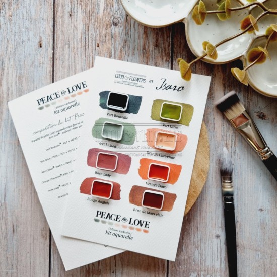 KIT AQUARELLE PEACE AND LOVE