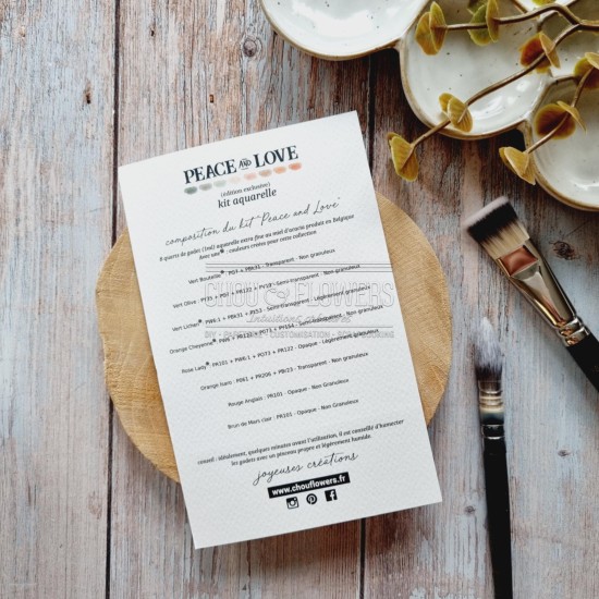 KIT AQUARELLE PEACE AND LOVE