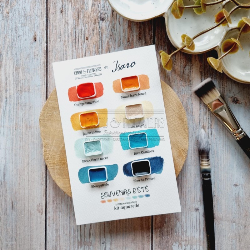 set aquarelle souvenirs d'été