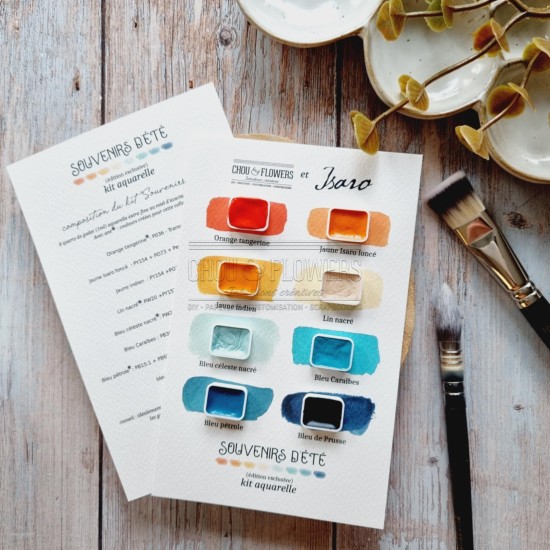 set aquarelle souvenirs d'été