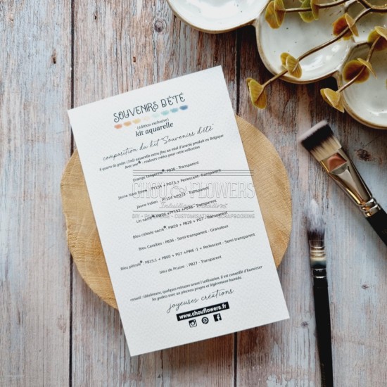 set aquarelle souvenirs d'été