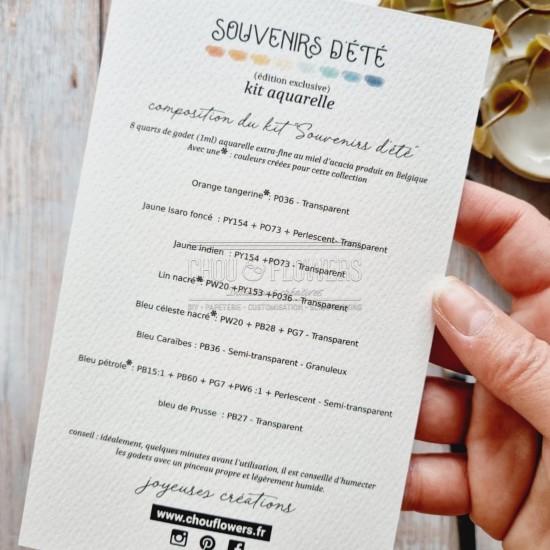 set aquarelle souvenirs d'été