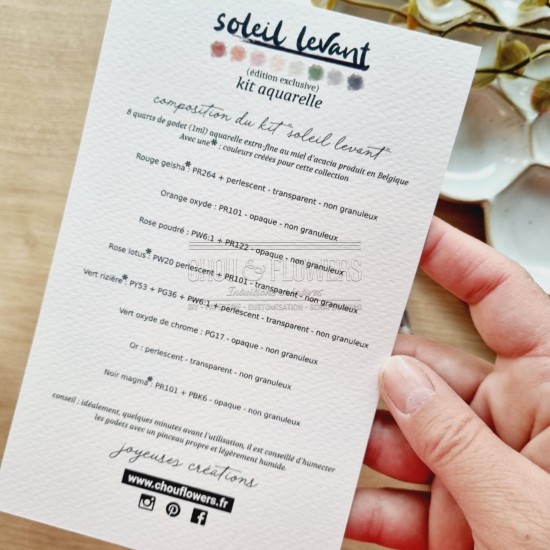 kit d'aquarelle isaro soleil levant