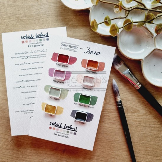 kit d'aquarelle isaro soleil levant