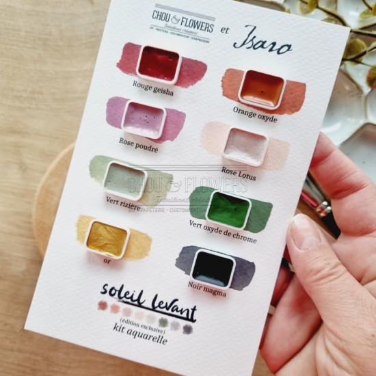kit d'aquarelle isaro soleil levant