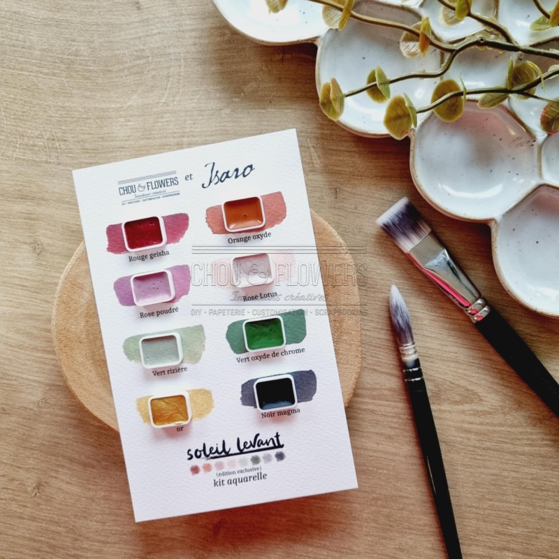 kit d'aquarelle isaro soleil levant