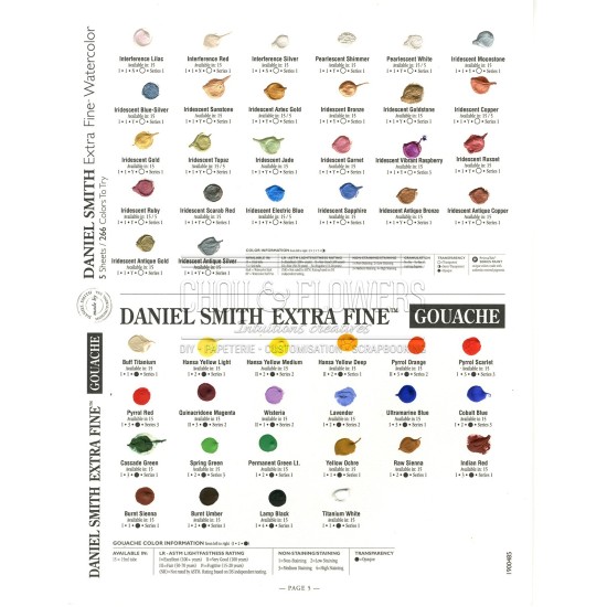 dot card 266 couleurs Aquarelle extra-fines Daniel Smith