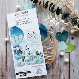 clear coeur montgolfière de la capsule coeur givré