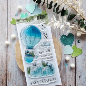 clear coeur montgolfière de la capsule coeur givré