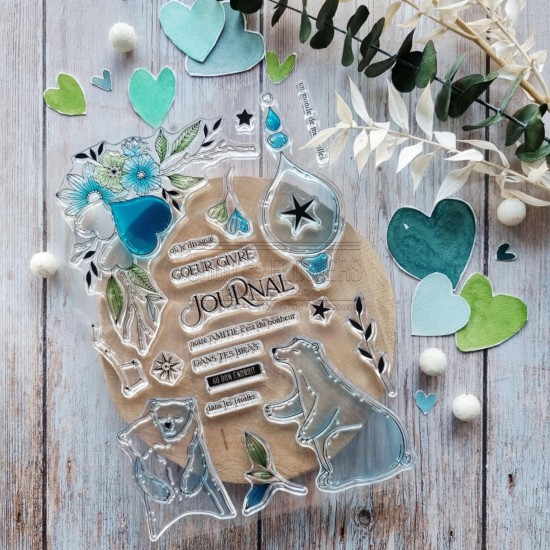 clear Goutte givrée de la capsule coeur givré