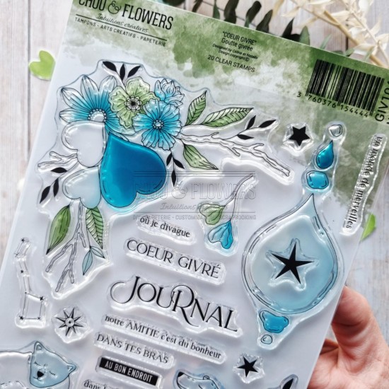 clear Goutte givrée de la capsule coeur givré