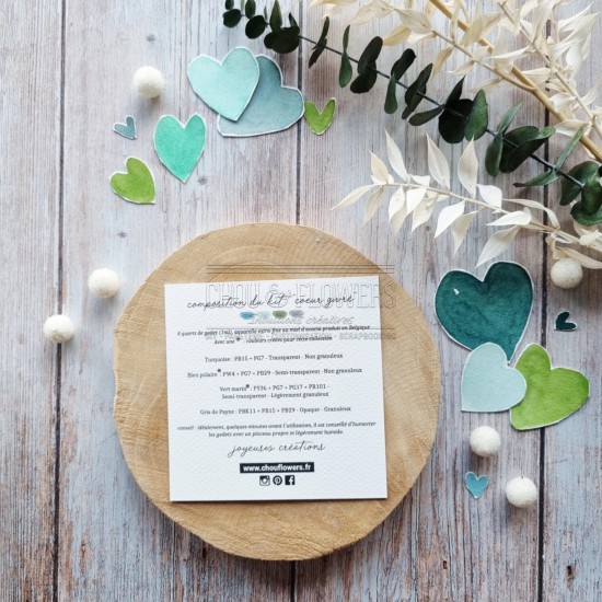 kit aquarelle Coeur givré