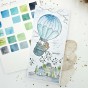 kit aquarelle Coeur givré