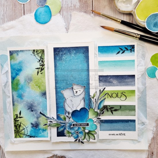 kit aquarelle Coeur givré