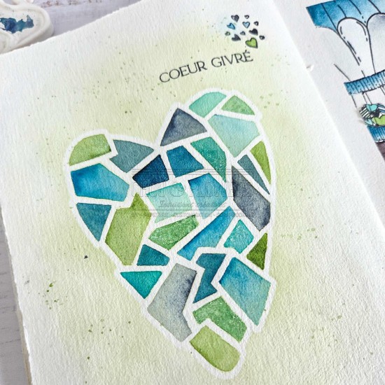 masque coeur glacé de la capsule coeur givré