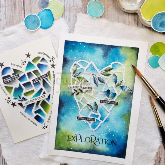 masque coeur glacé de la capsule coeur givré