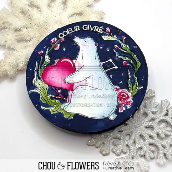 clear Goutte givrée de la capsule coeur givré