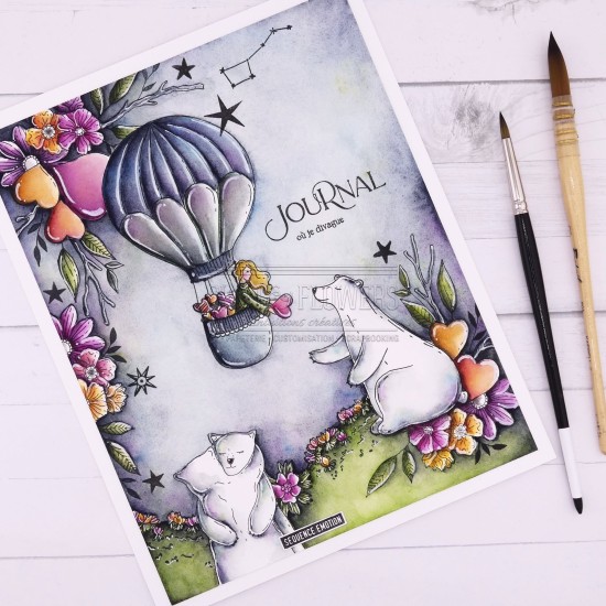 clear coeur montgolfière de la capsule coeur givré