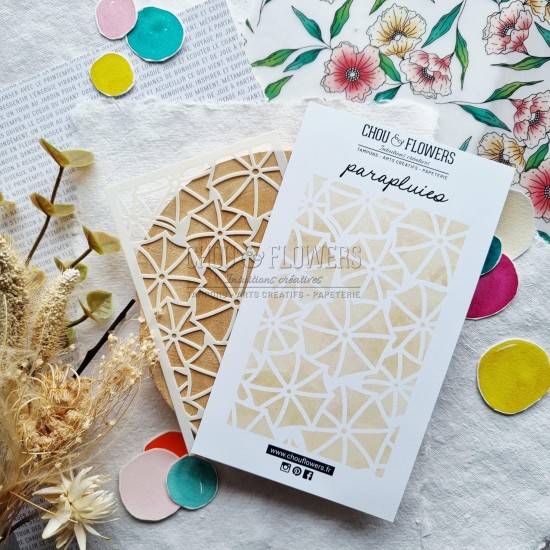 Pochoir Parapluie Chou & Flowers