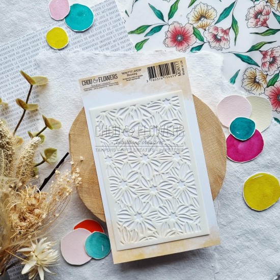 Pochoir blooming Chou & Flowers