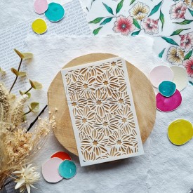 Pochoir blooming Chou & Flowers