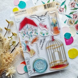 tampon clear La cage de Chou & Flowers