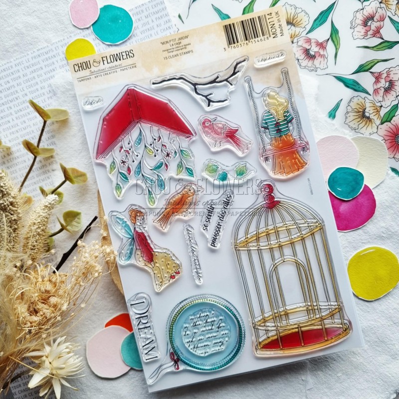 tampon clear La cage de Chou & Flowers