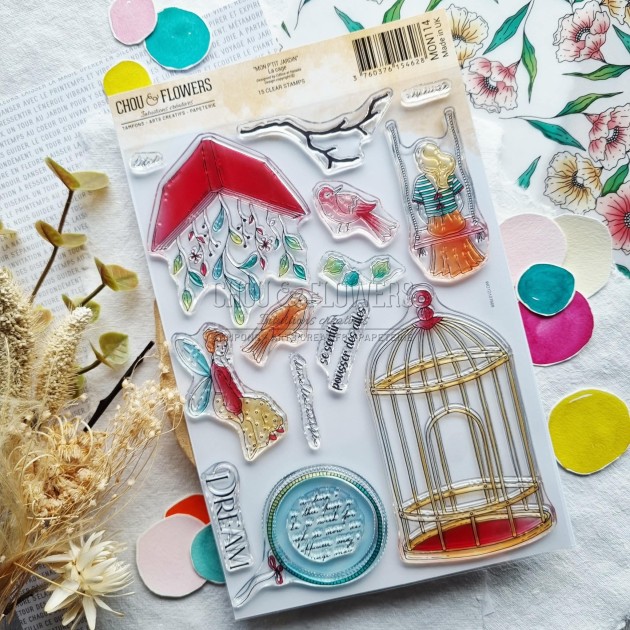 tampon clear La cage de Chou & Flowers