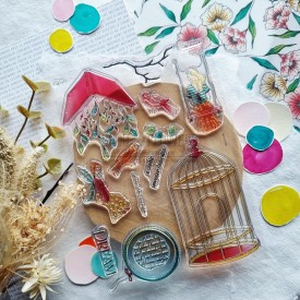 tampon clear La cage de Chou & Flowers