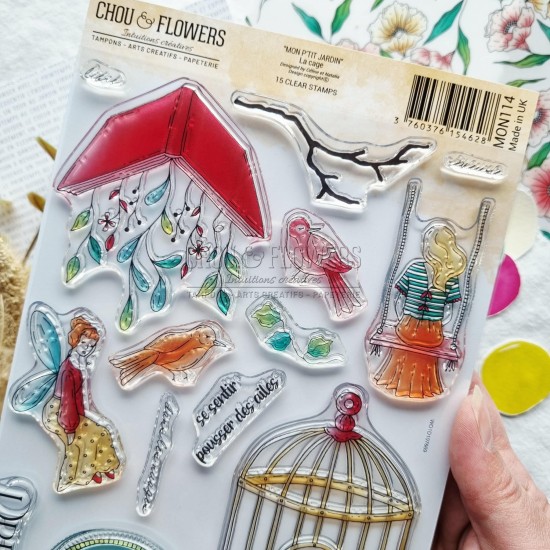 tampon clear La cage de Chou & Flowers