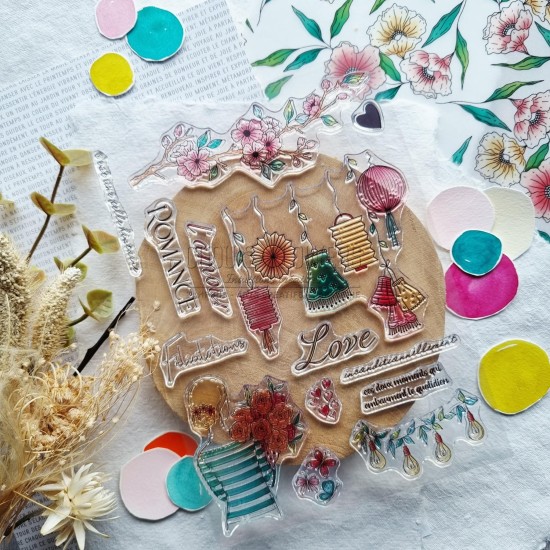 tampon clear Romance de Chou & Flowers