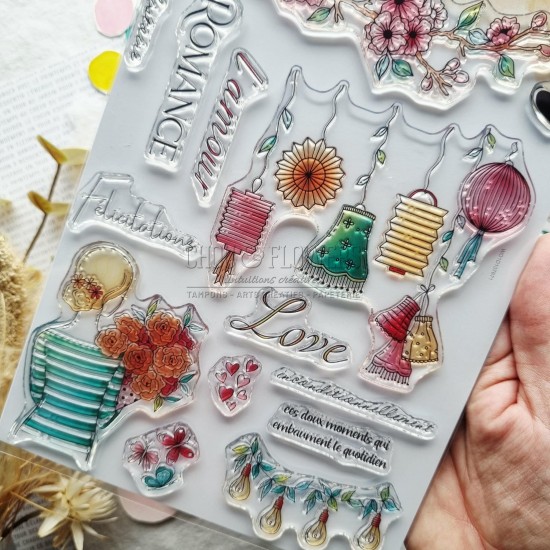tampon clear Romance de Chou & Flowers