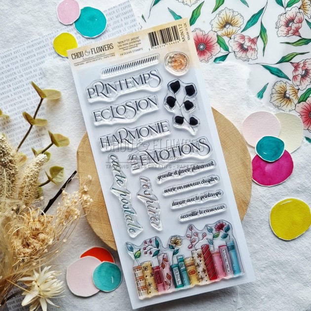 tampon clear les mots printemps de Chou & Flowers