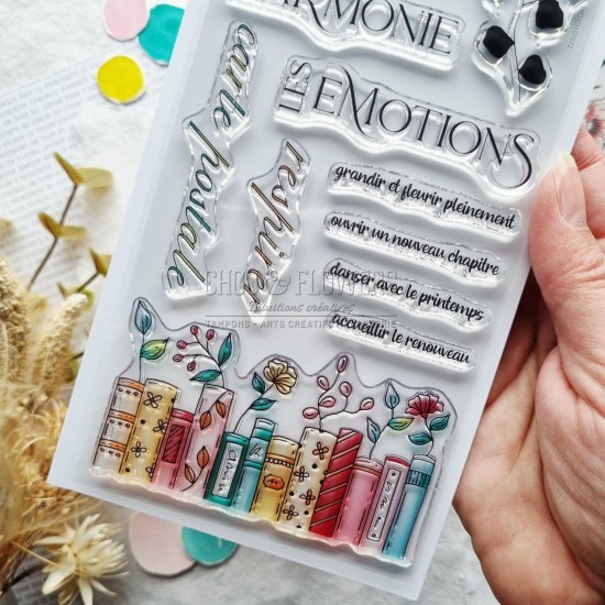 tampon clear les mots printemps de Chou & Flowers
