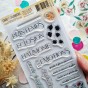 tampon clear les mots printemps de Chou & Flowers