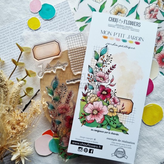 tampon clear jardin poétique de Chou & Flowers