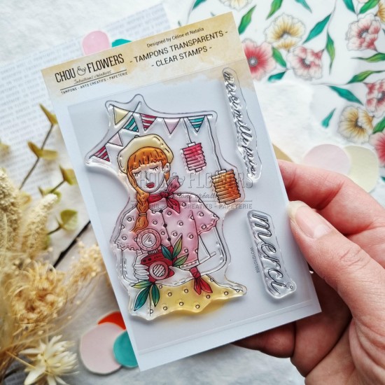 tampon clear Fille guinguette de Chou & Flowers