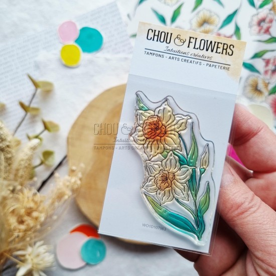 tampon clear jonquille de Chou & Flowers