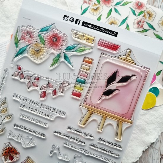 tampon clear Jardin d'artiste de Chou & Flowers