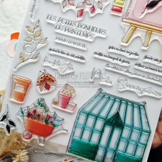tampon clear Jardin d'artiste de Chou & Flowers