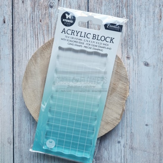bloc acrylique pour les tampons clear