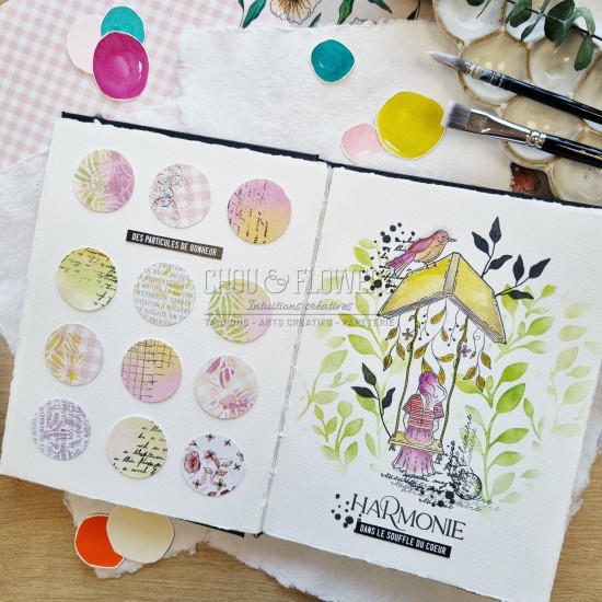 Pochoir feuillage Chou & Flowers