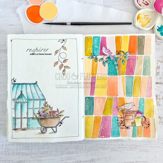 tampon clear Jardin d'artiste de Chou & Flowers