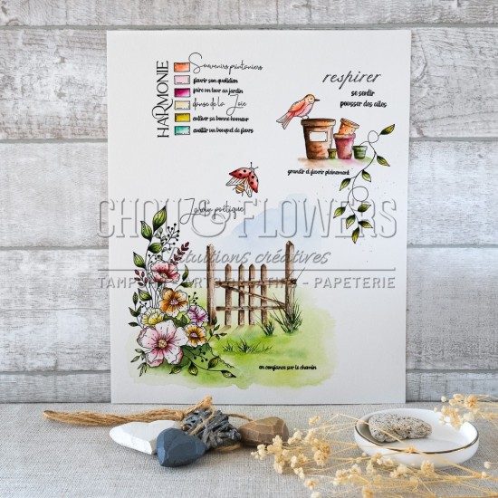 tampon clear Jardin d'artiste de Chou & Flowers